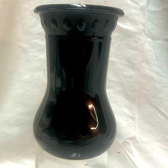 VTG L.E. Smith Black Amethyst Greek Key Vase 6 Inches Tall - Picture 1 of 5